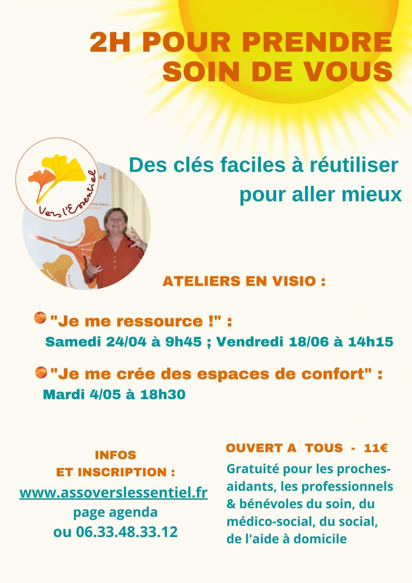 Affiche ateliers pour prendre soin de soi