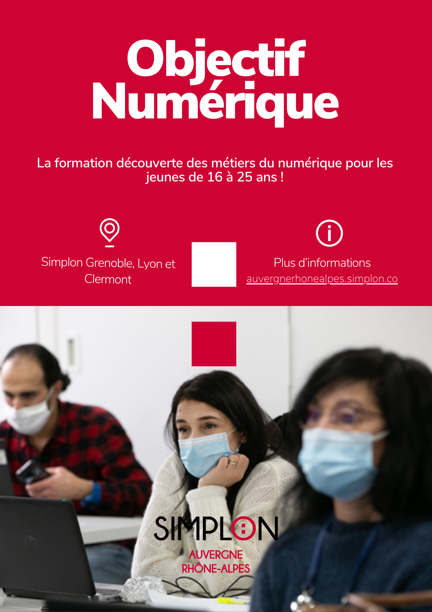 Flyer de présentation Objectif Numérique by Simplon Grenoble