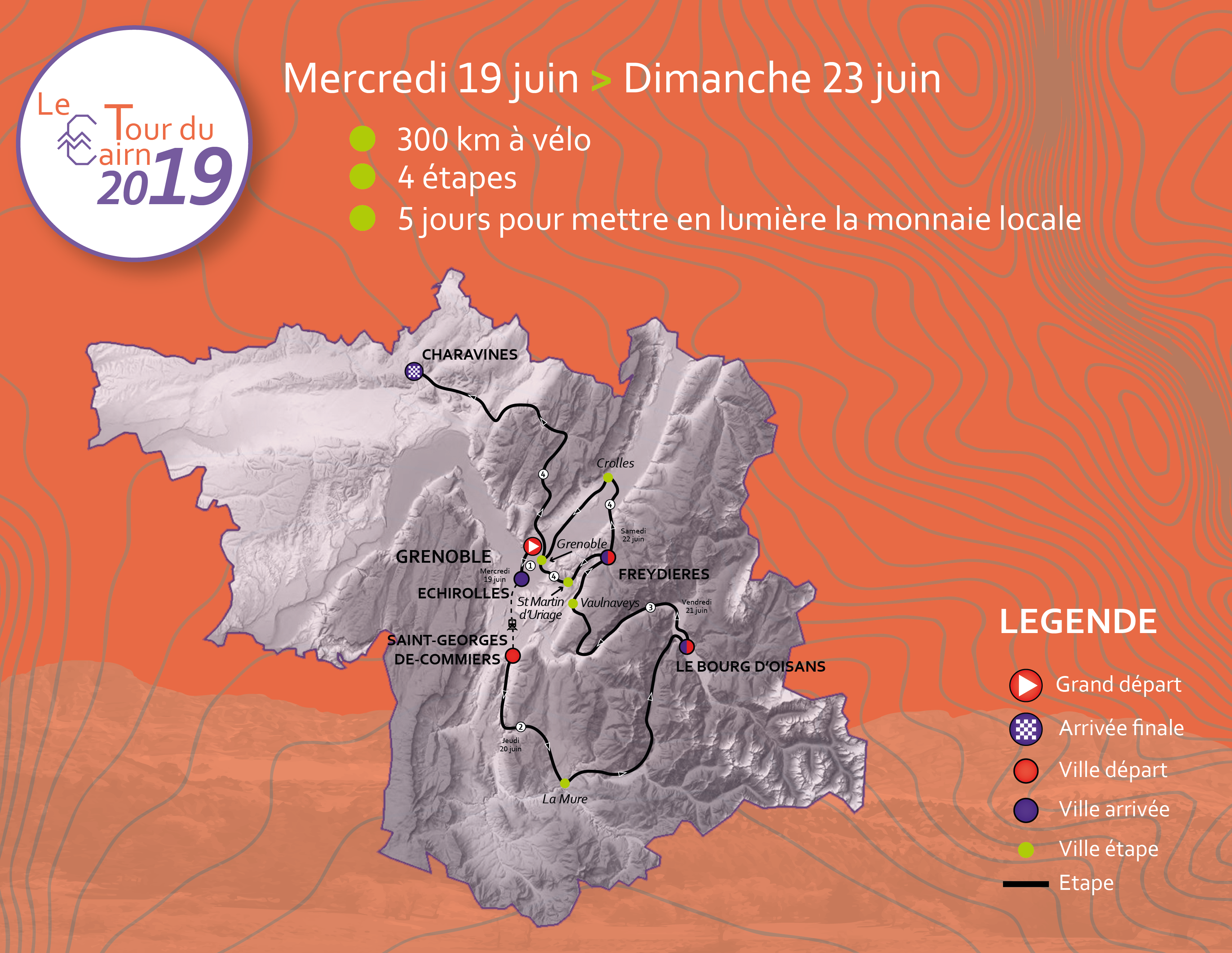 l&#039;association de la monnaie locale du sud-isère organise le Tour du Cairn