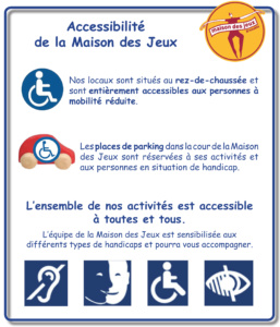 Image informative sur l'accessibilité de la MDJ