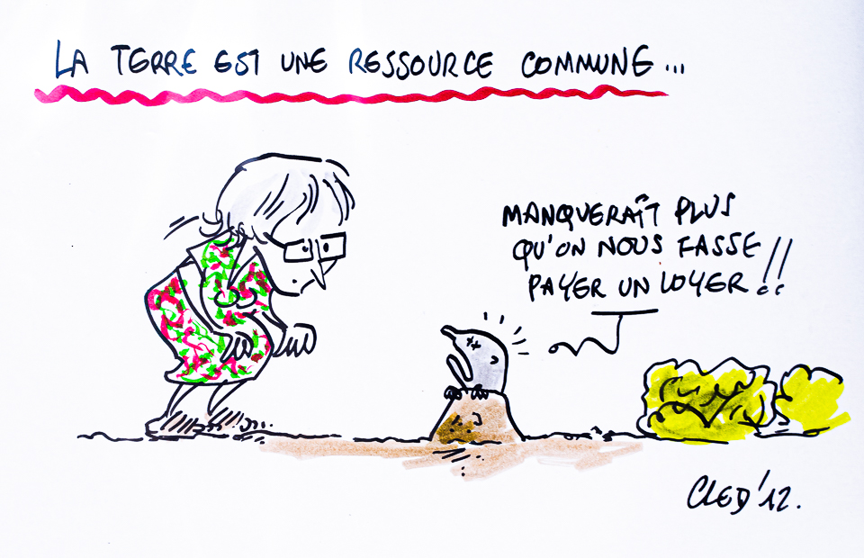 Illustration par CLED' "La terre est une ressource commune..."