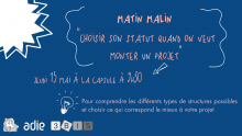 Matin Malin "Choisir son statut quand on monte son projet"